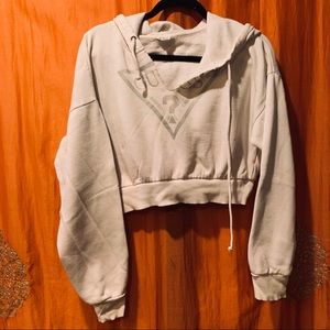 Guess Cropped Pastel Ombre Hoodie